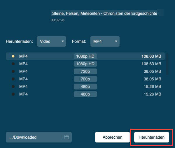 ZDF-Videoformat anpassen