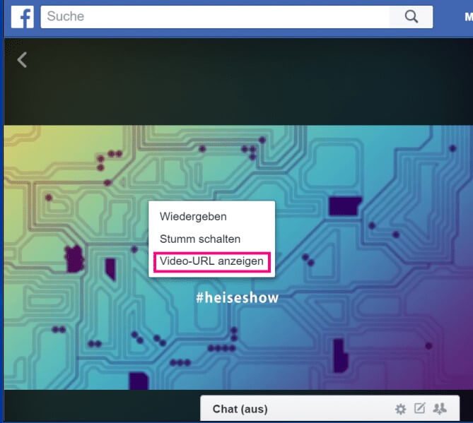 Facebook-Video-URL kopiren