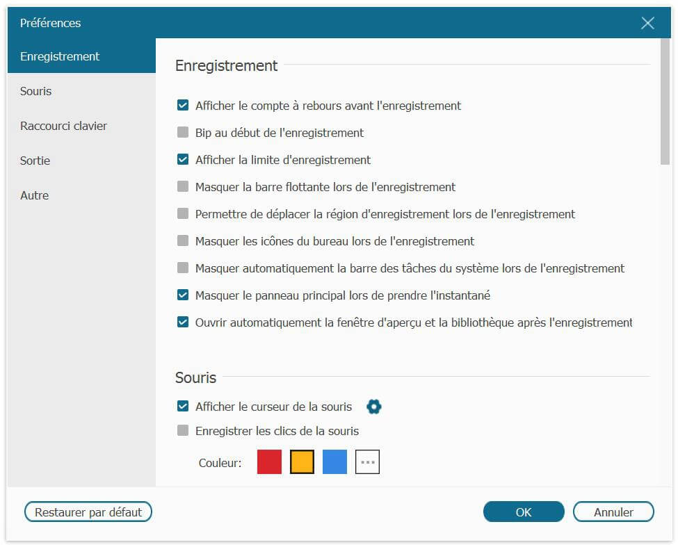 preference-denregistrement