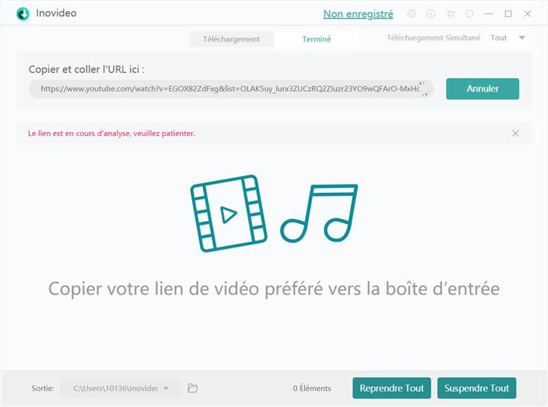 Analyser le lien de la liste