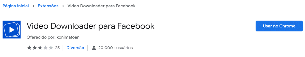 extensão facebook