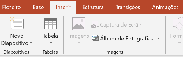 inserir no ppt