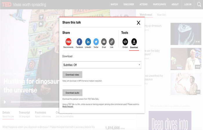 Download TED Talks Video with Subtitle