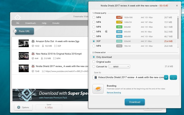 Freemake Video Downloader Output Formats