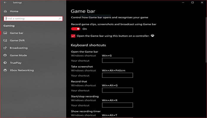 Windows 10 Enable Game Bar