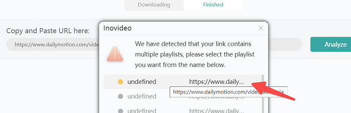 Baixar  Playlist do Dailymotion
