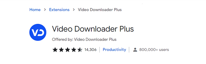 Video Downloader Plus Chrome Extension