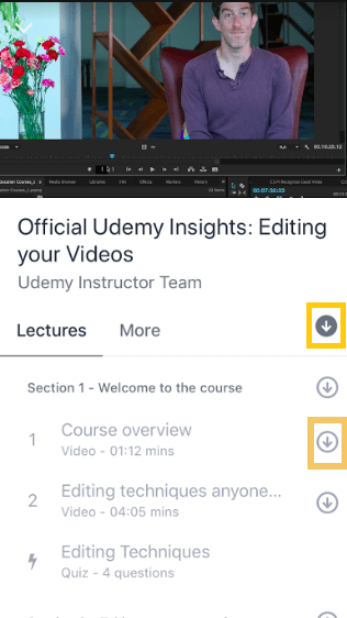 Download Udemy Course on Phone