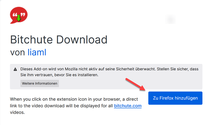Zu Firefox hinzufügen