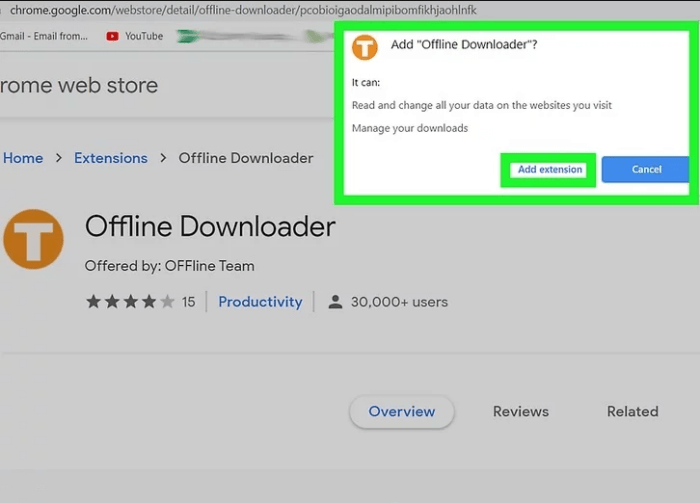 Add Offline Downloader to Extension