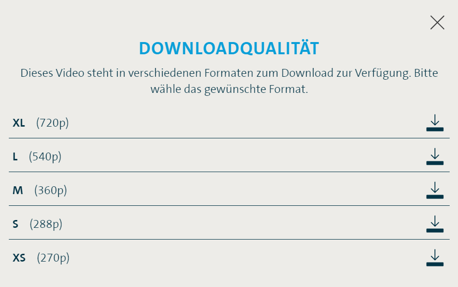 BR Downloadqualität wählen