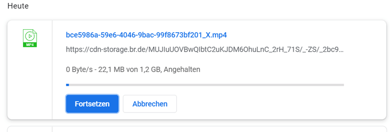 BR Video Downprozess steuern