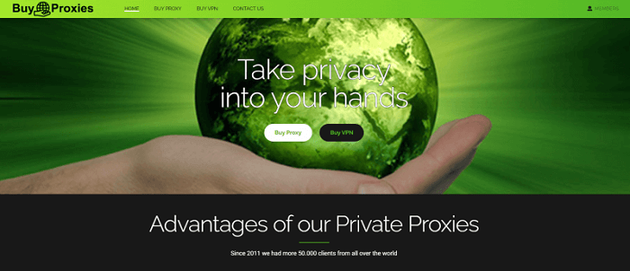 Buy Proxies Homepage