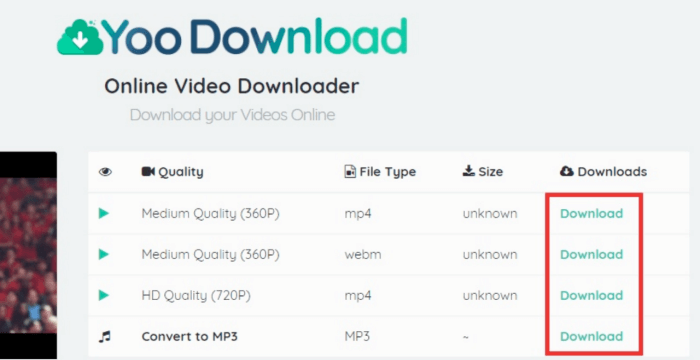 Download HTML5 Videos Via Yoo Download  