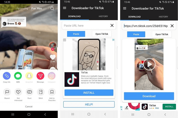 Download TikTok Video to Gallery on Android