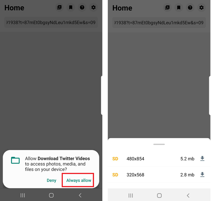Download Twitter Video on Android