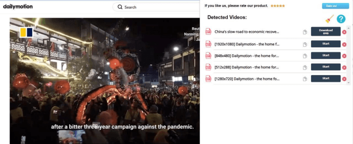 Download Video via Chrome Extension