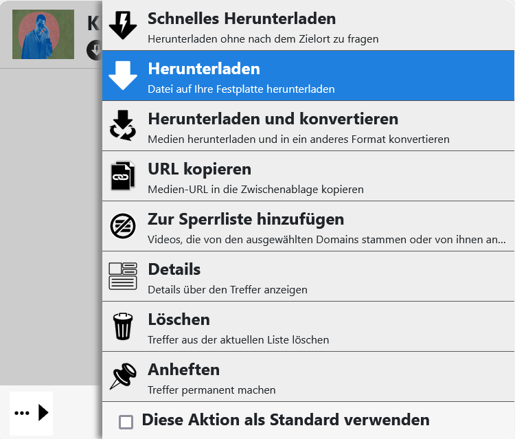 Herunterladen mit Video DownloadHelper