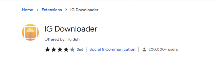 IG Downloader Chrome Extension