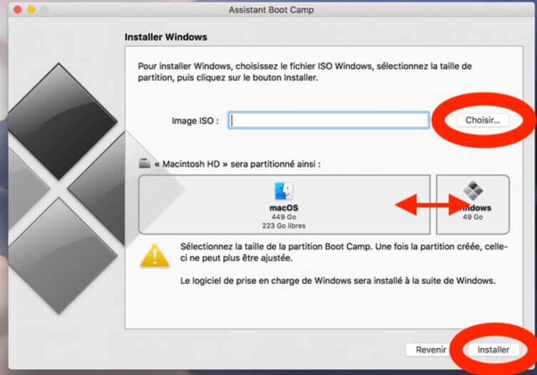 installer windows sur mac