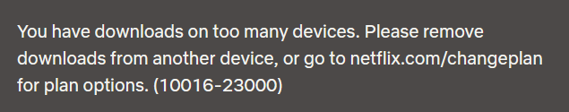 Netflix Error Due to Too Many Devices