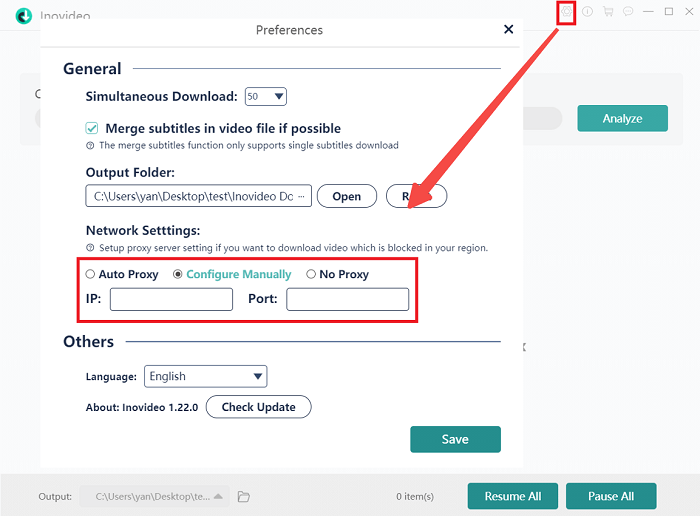 Set up Network with Proxy