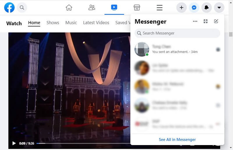 ouvrir messenger sur web