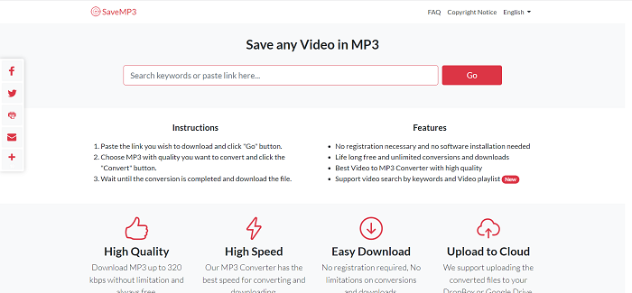 SaveMP3.APP Homepage