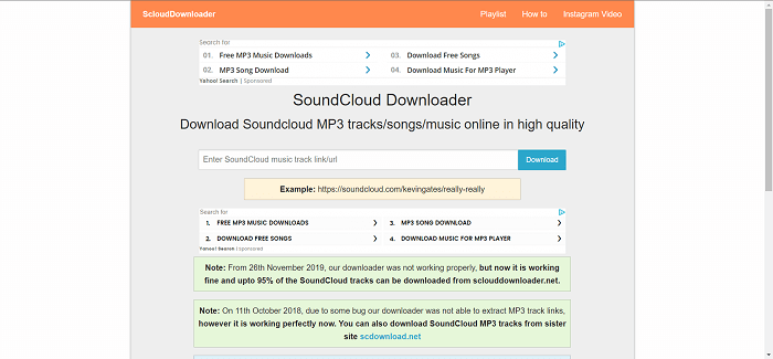 SoundCloud Downloader Homepage