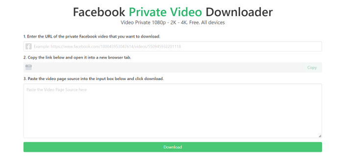 SnapSave Private Facebook Video Downloader