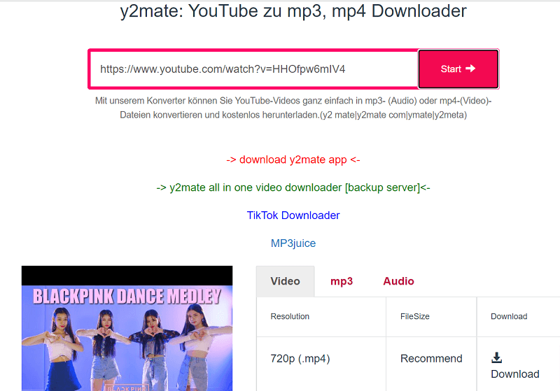 Y2Mate Video Downloader